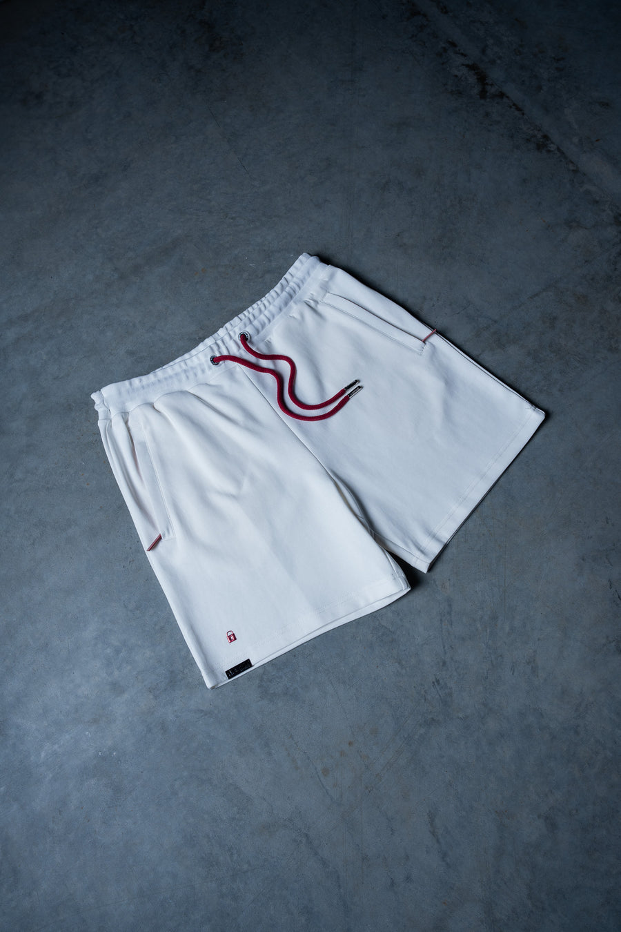 Lil Lock Shorts - Soft White Ft. Blood Red