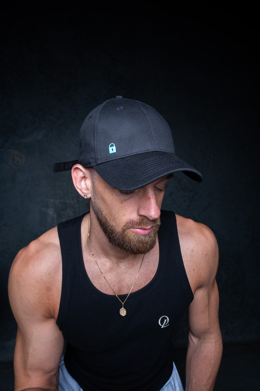 Lil Lock Strap Back - Black Ft. Baby Blue