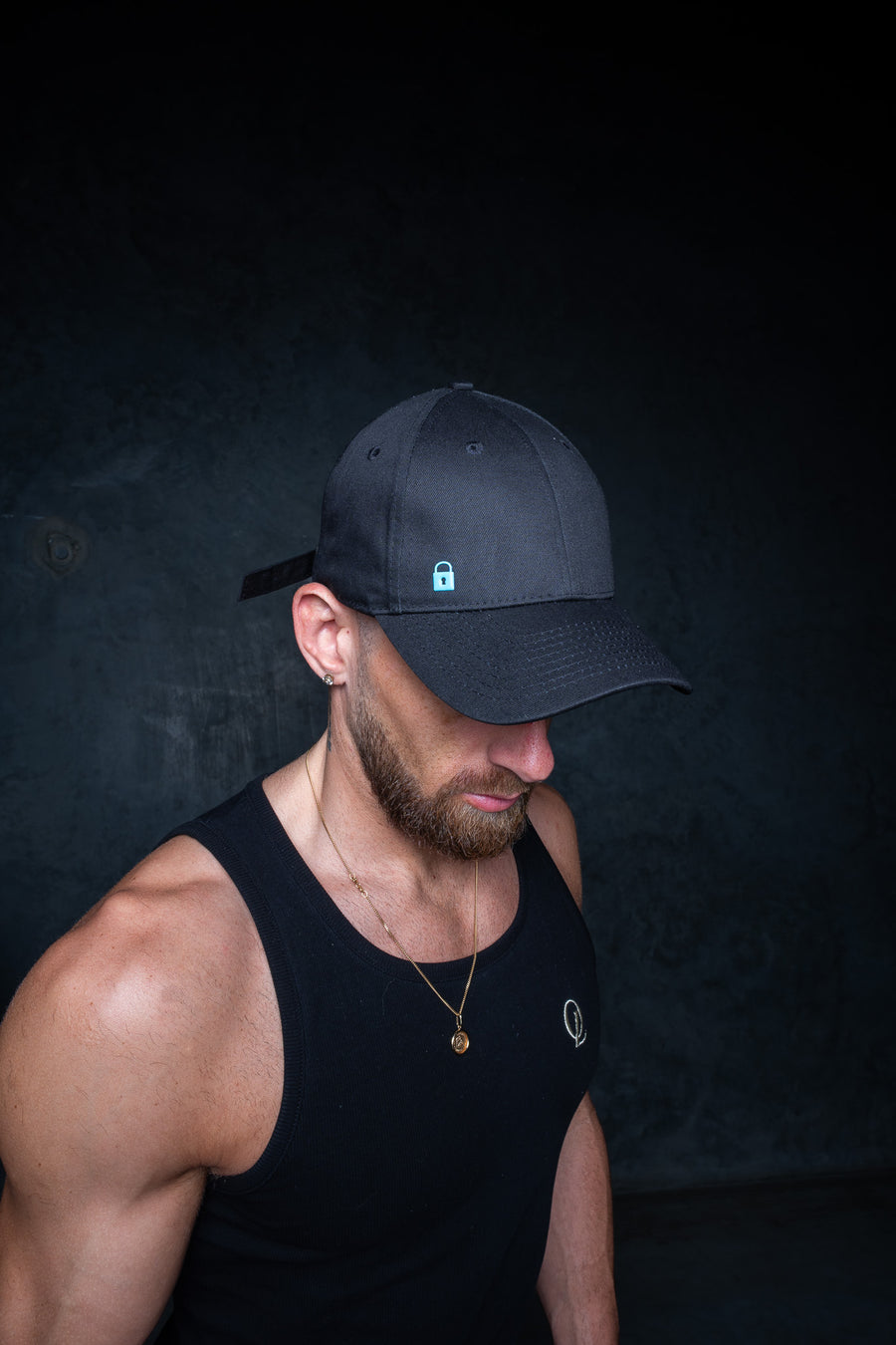Lil Lock Strap Back - Black Ft. Baby Blue