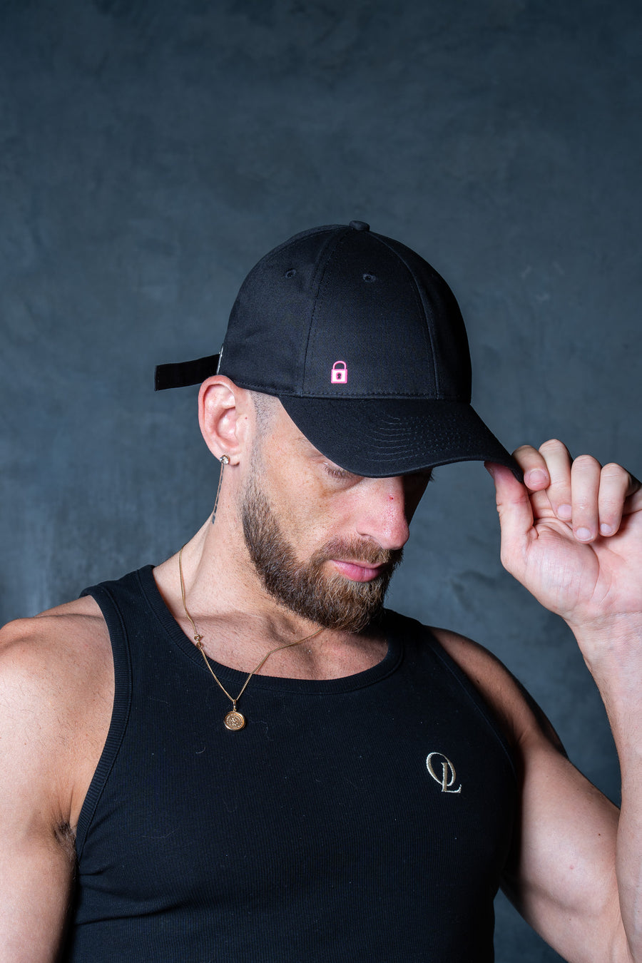 YOUR FREE LIL LOCK STRAP BACK - BLACK ft. PINK