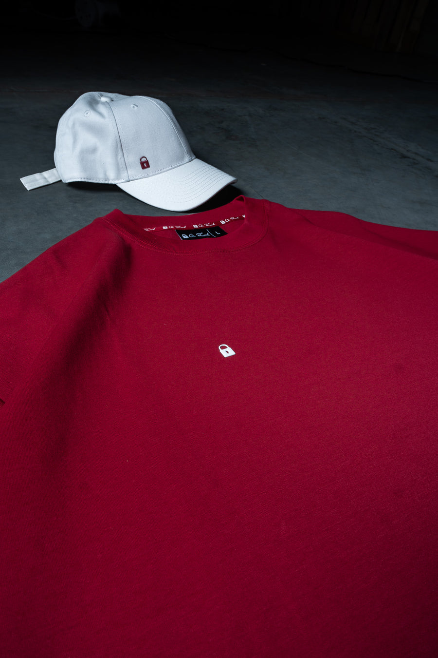 Lil Lock Strap Back - Soft White Ft. Blood Red