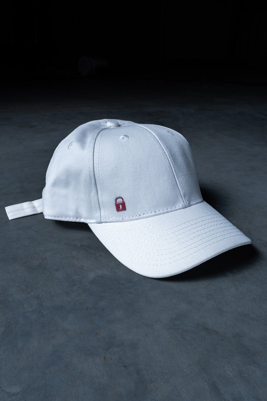 Lil Lock Strap Back - Soft White Ft. Blood Red