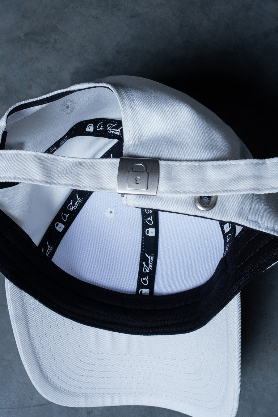Lil Lock Strap Back - Soft White Ft. Blood Red