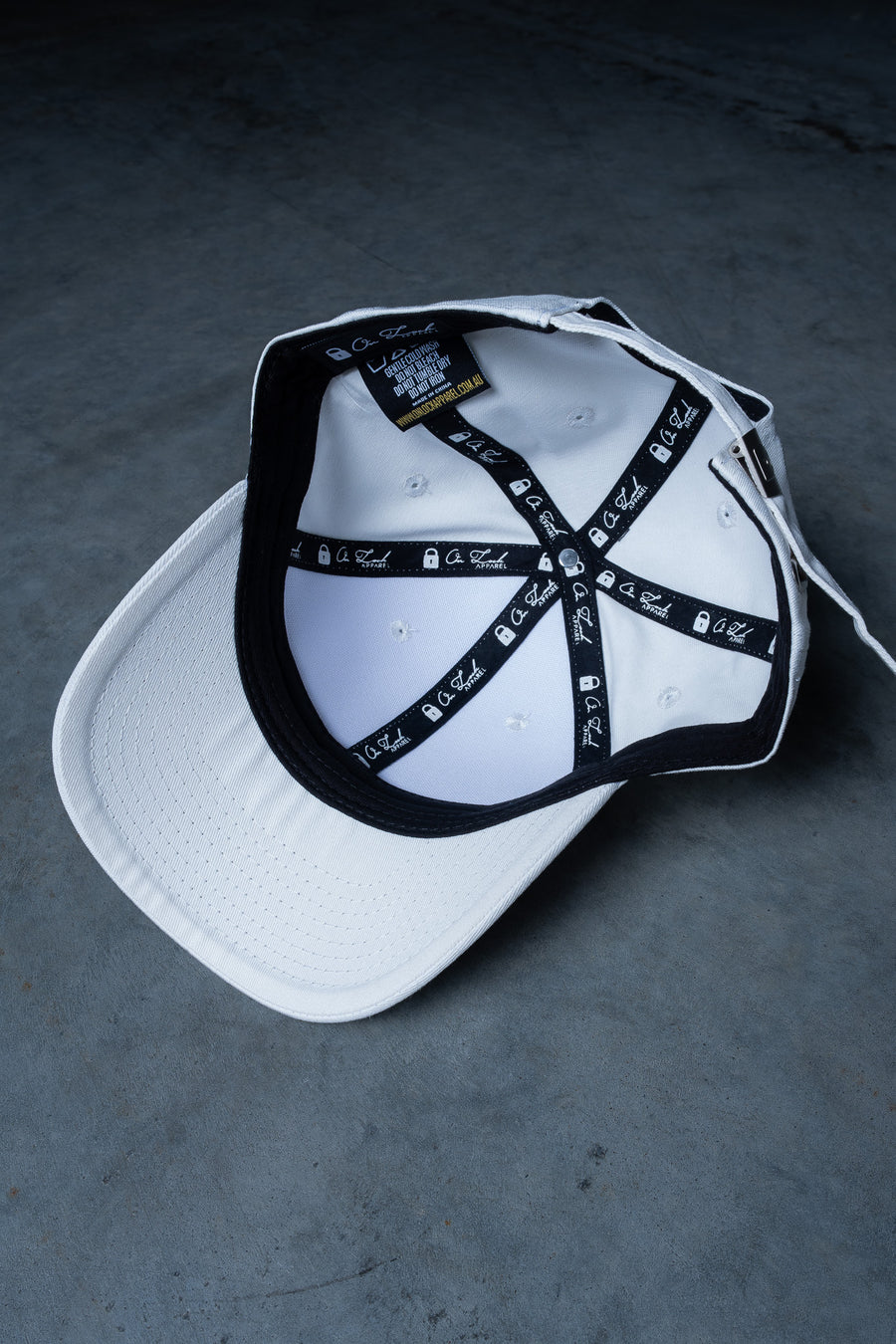 Lil Lock Strap Back - Soft White Ft. Blood Red