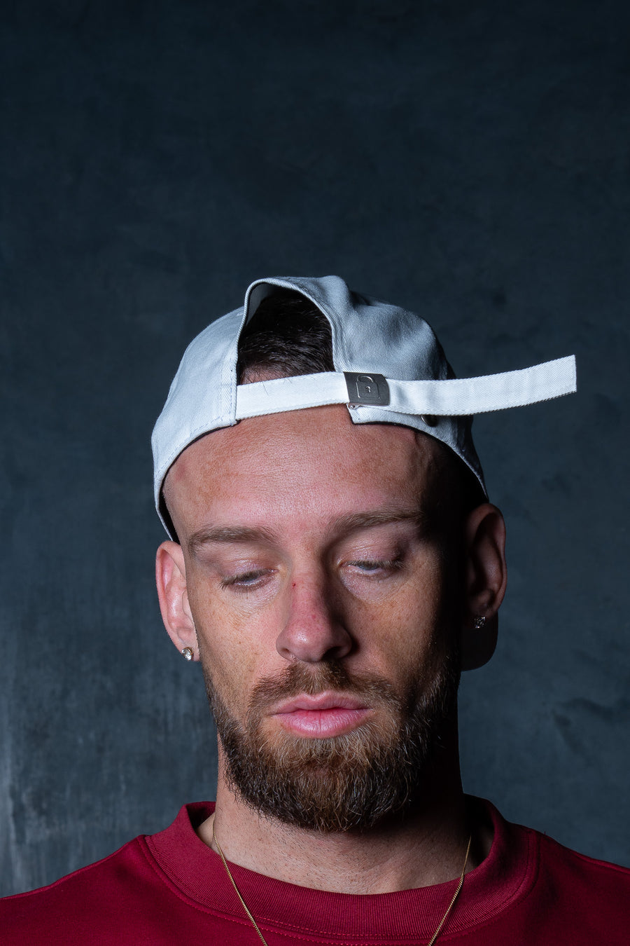 Lil Lock Strap Back - Soft White Ft. Blood Red
