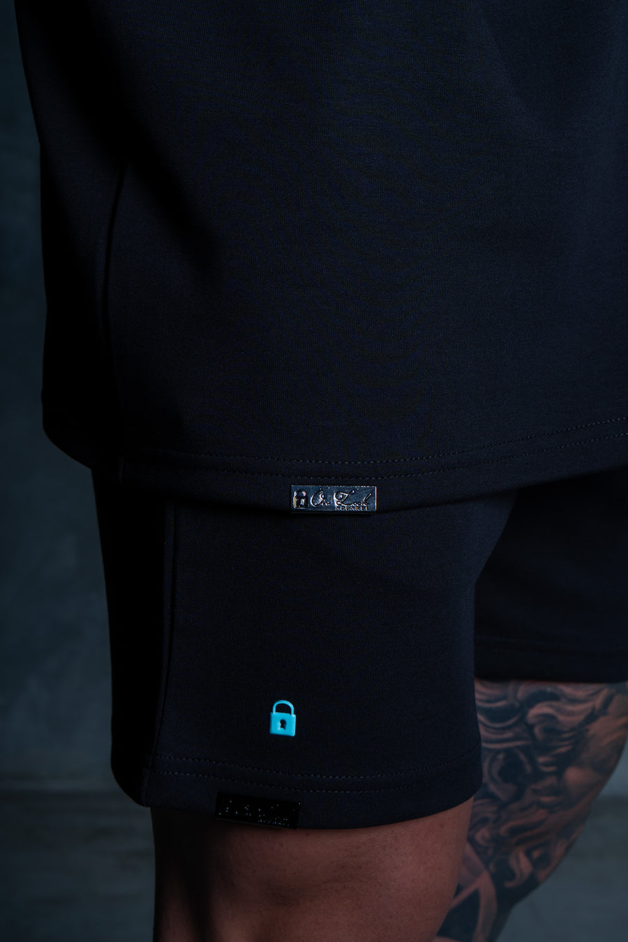 Lil Lock Tee - Black Ft. Baby Blue
