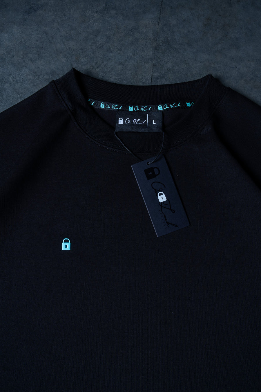 Lil Lock Tee - Black Ft. Baby Blue