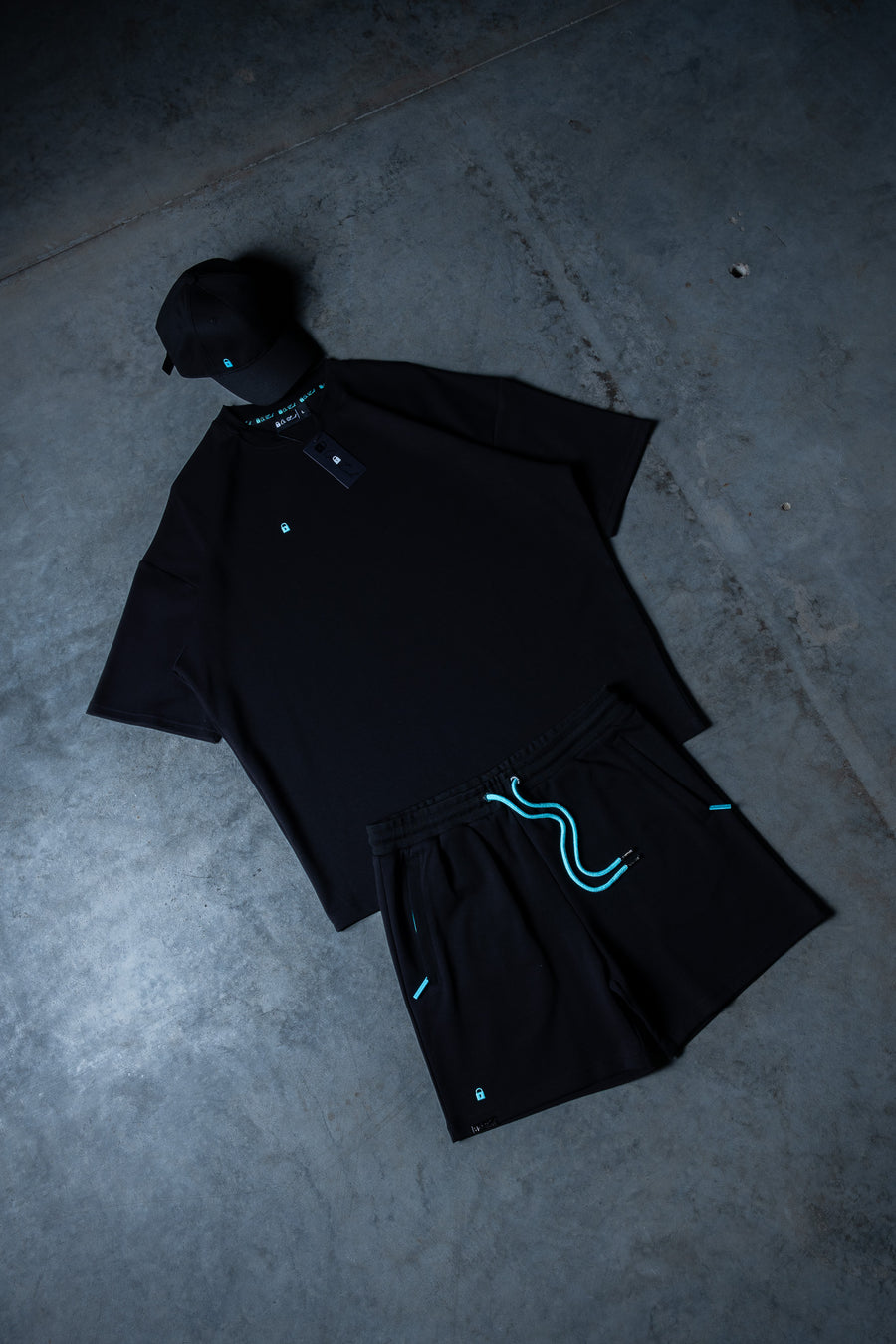 Lil Lock Tee - Black Ft. Baby Blue