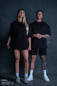 LIL LOCK TEE - BLACK ft. BABY BLUE