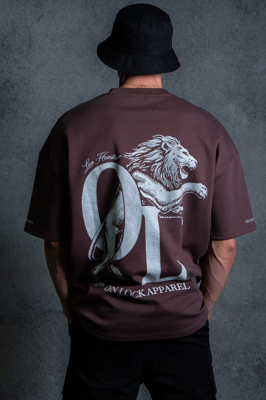 LION HEARTED TEE - CHOCOLATE - TEESOn Lock Apparel