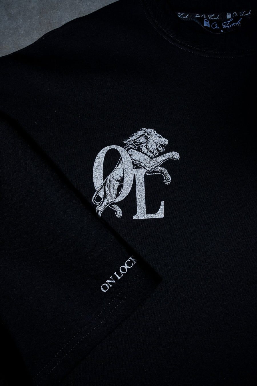 LION HEARTED TEE - PITCH BLACK - TEESOn Lock Apparel