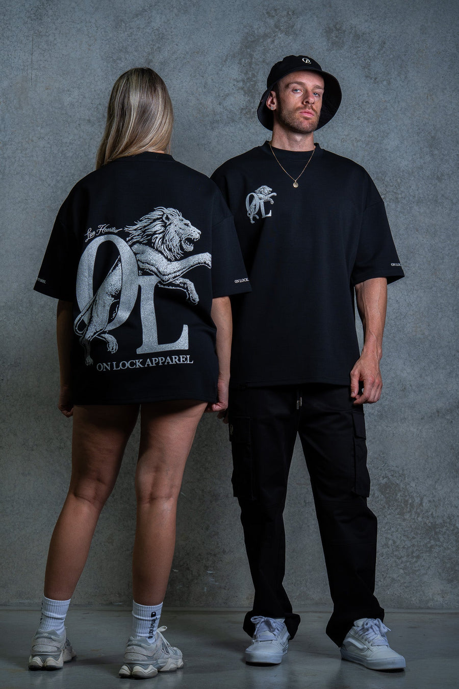 LION HEARTED TEE - PITCH BLACK - TEESOn Lock Apparel