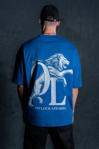 LION HEARTED TEE - ROYAL BLUE - TEESOn Lock Apparel35751856466289