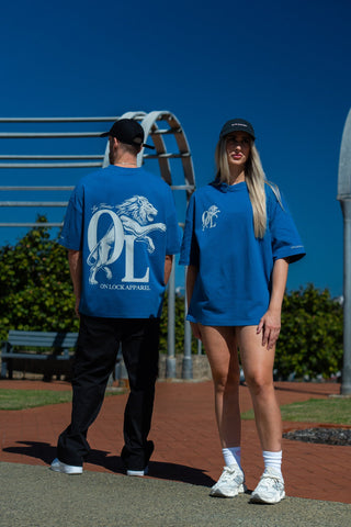 LION HEARTED TEE - ROYAL BLUE - TEESOn Lock Apparel35751856466289