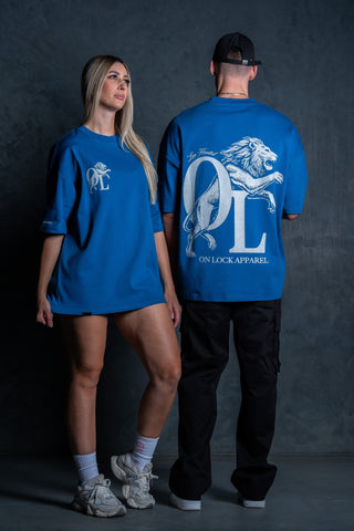 LION HEARTED TEE - ROYAL BLUE - TEESOn Lock Apparel35751856466289