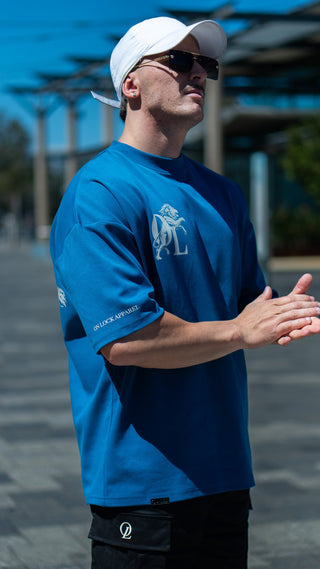 LION HEARTED TEE - ROYAL BLUE - TEESOn Lock Apparel35751856466289