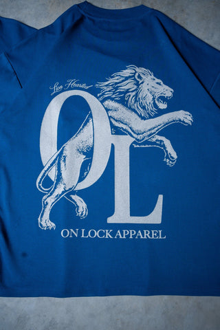 LION HEARTED TEE - ROYAL BLUE - TEESOn Lock Apparel35751856466289