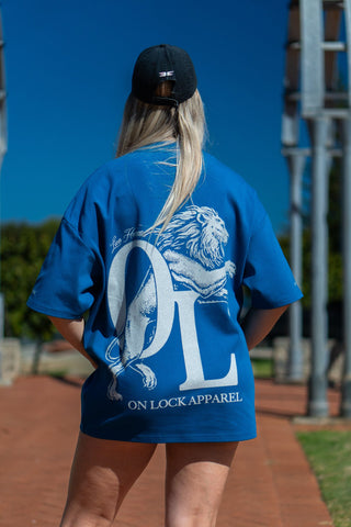LION HEARTED TEE - ROYAL BLUE - TEESOn Lock Apparel35751856466289