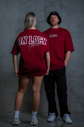 MONOLITH TEE - BLOOD RED - TEESOn Lock Apparel