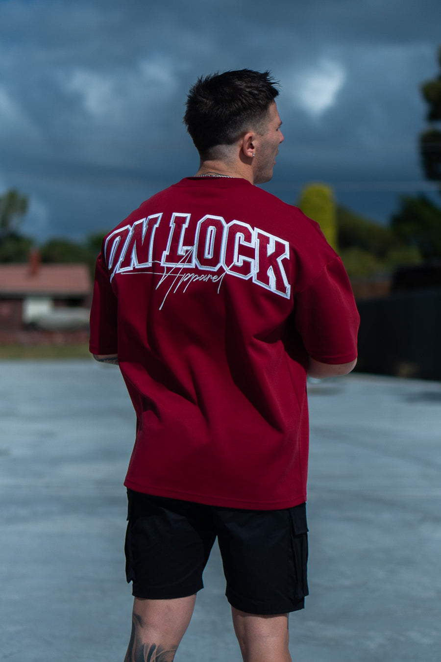MONOLITH TEE - BLOOD RED - TEESOn Lock Apparel35751853237937