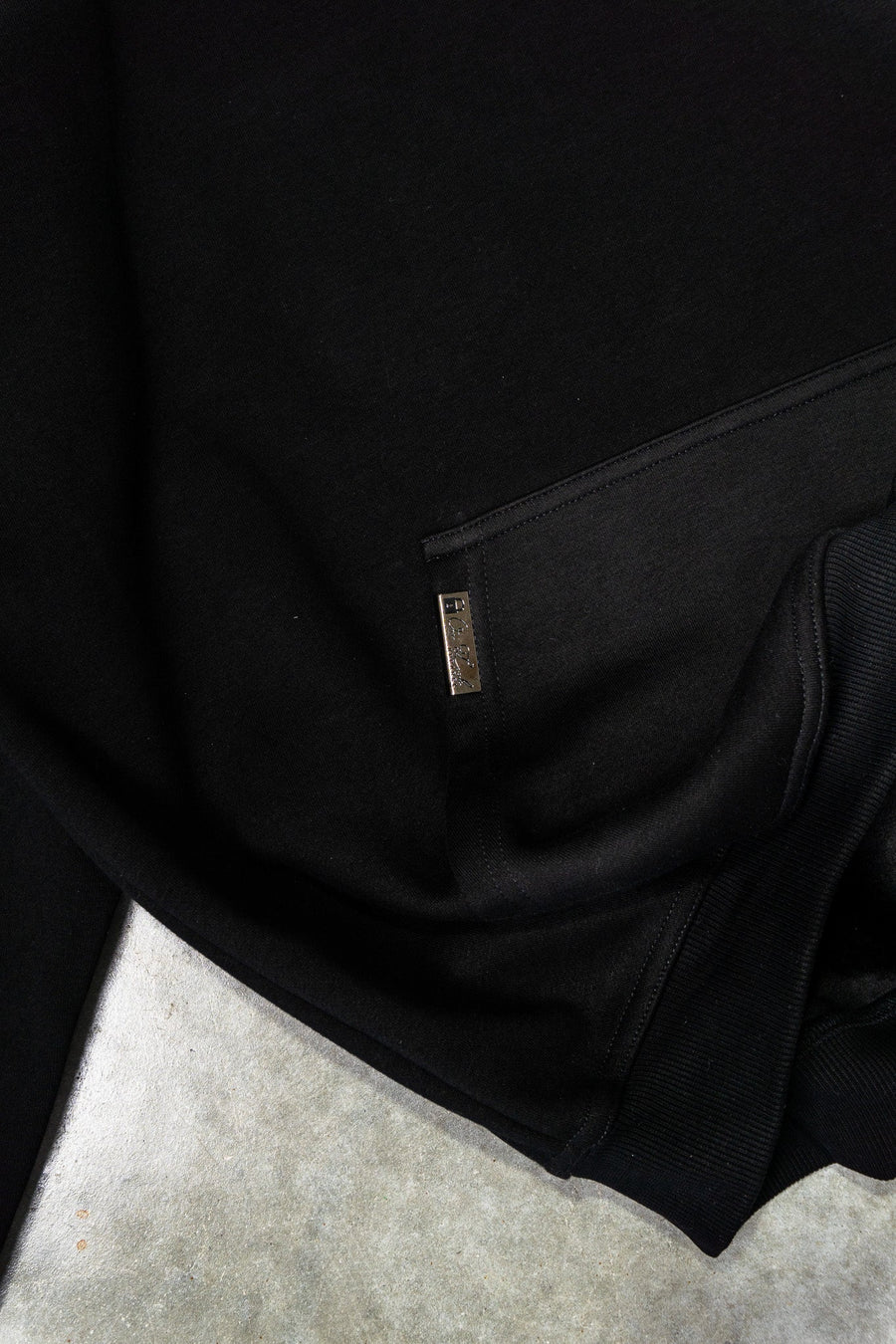 OL SERIES HOODIE - PITCH BLACK FT. ARCTIC BLUE - On Lock Apparel XS HOODIES