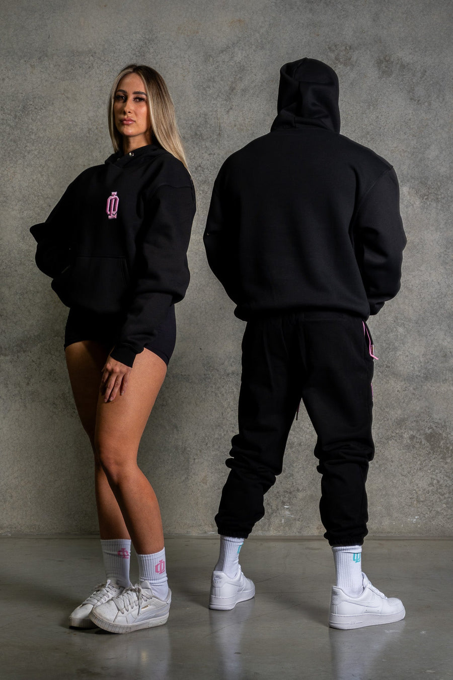 OL SERIES HOODIE - PITCH BLACK FT. PINK - HOODIESOn Lock Apparel