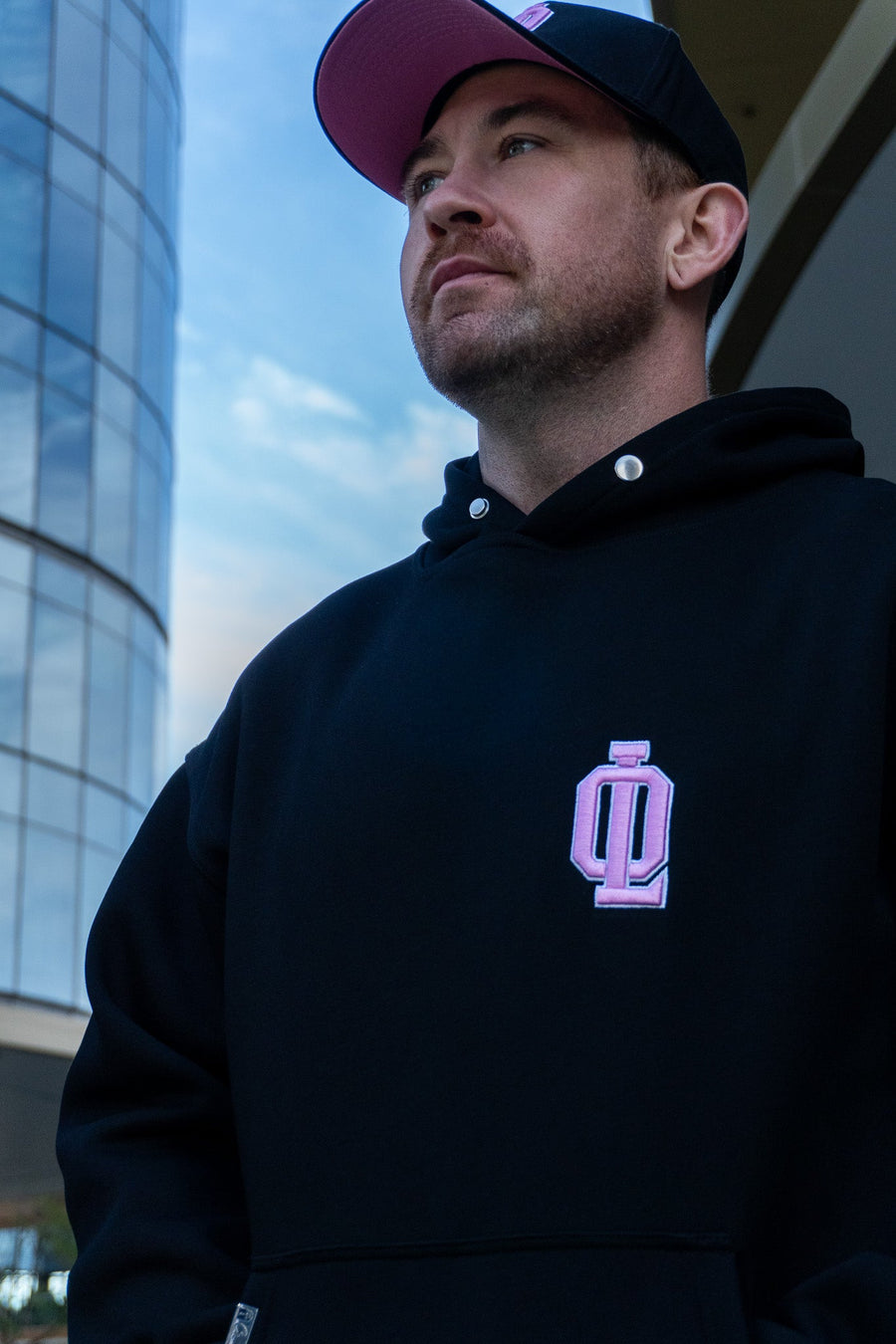 OL SERIES HOODIE - PITCH BLACK FT. PINK - HOODIESOn Lock Apparel