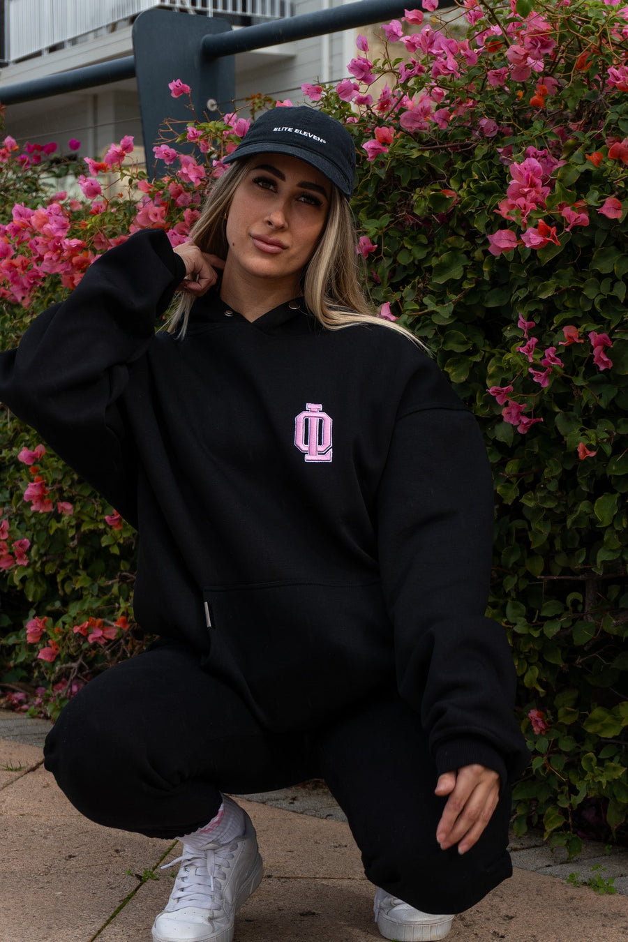 OL SERIES HOODIE - PITCH BLACK FT. PINK - HOODIESOn Lock Apparel