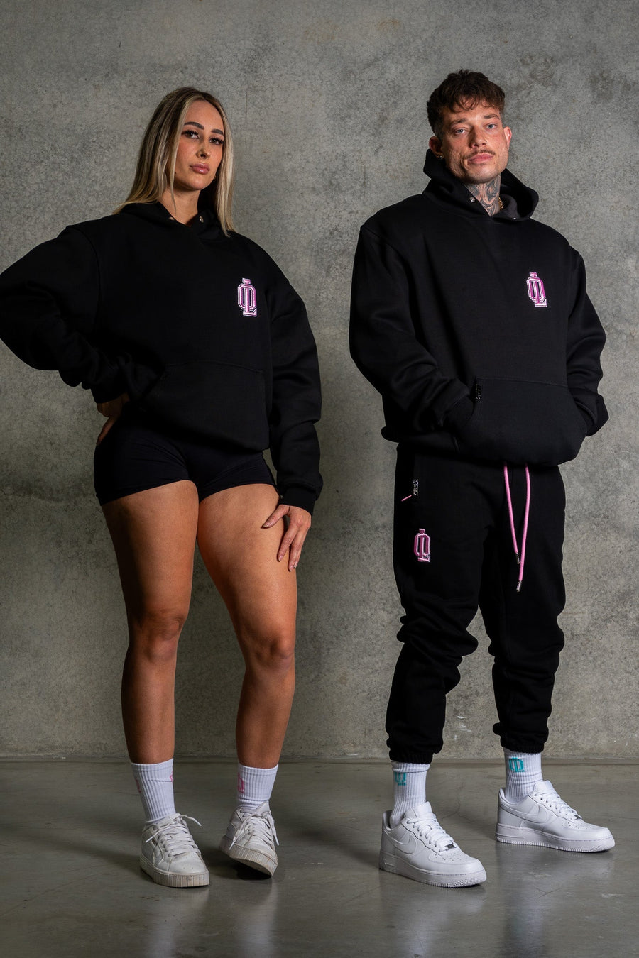 OL SERIES HOODIE - PITCH BLACK FT. PINK - HOODIESOn Lock Apparel