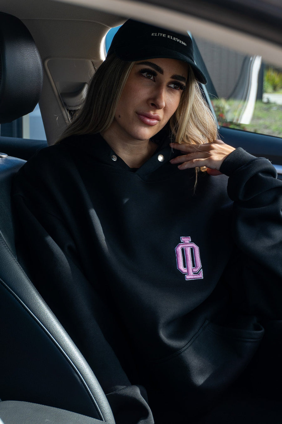 OL SERIES HOODIE - PITCH BLACK FT. PINK - HOODIESOn Lock Apparel