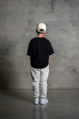 OL SERIES KIDS TEE - PITCH BLACK FT. ARCTIC BLUE - On Lock Apparel 6 TEES