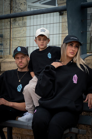 OL SERIES KIDS TEE - PITCH BLACK FT. ARCTIC BLUE - On Lock Apparel 6 TEES