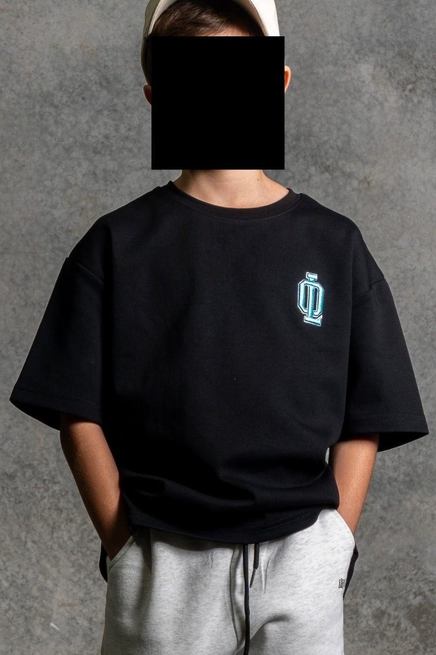 OL SERIES KIDS TEE - PITCH BLACK FT. ARCTIC BLUE - TEESOn Lock Apparel35751853750353