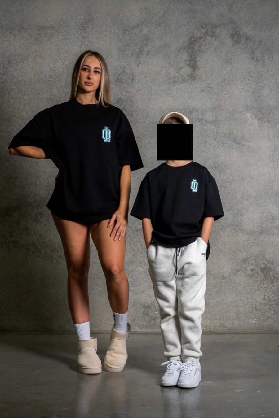 OL SERIES KIDS TEE - PITCH BLACK FT. ARCTIC BLUE - TEESOn Lock Apparel35751853750353