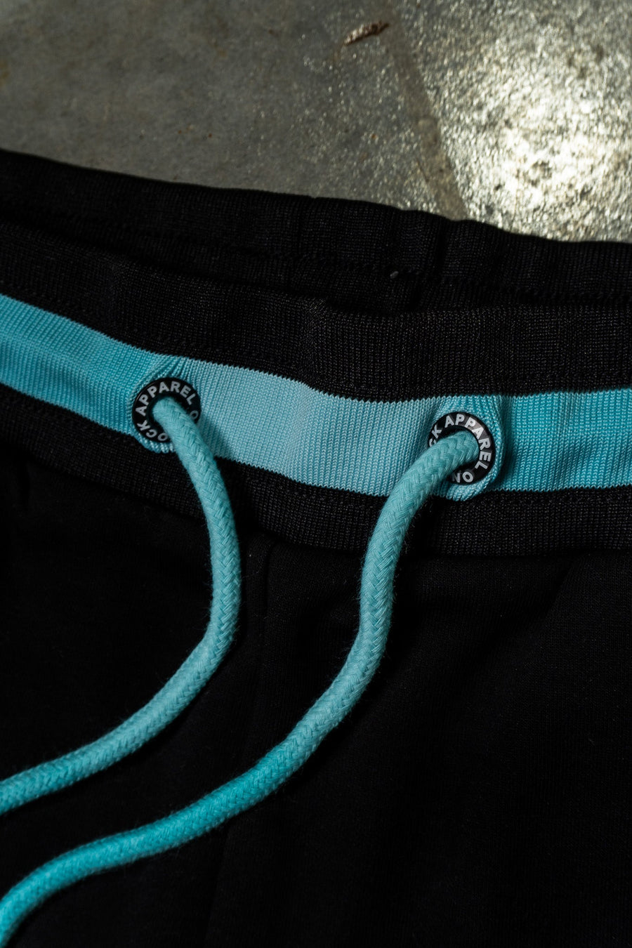 OL SERIES SHORTS - PITCH BLACK FT. ARCTIC BLUE - On Lock Apparel XS SHORTS