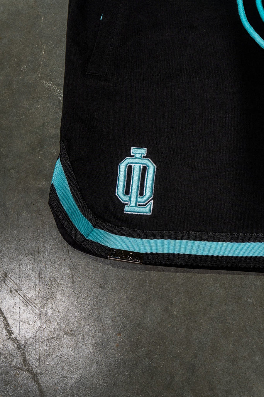 OL SERIES SHORTS - PITCH BLACK FT. ARCTIC BLUE - On Lock Apparel XS SHORTS