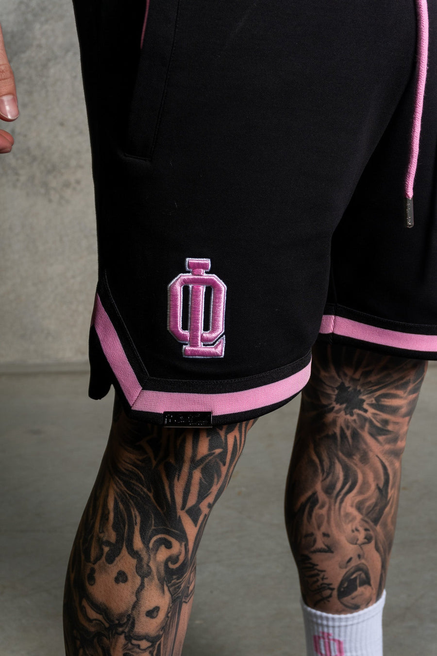 OL SERIES SHORTS - PITCH BLACK FT. PINK - On Lock Apparel XS SHORTS