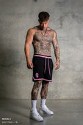OL SERIES SHORTS - PITCH BLACK FT. PINK