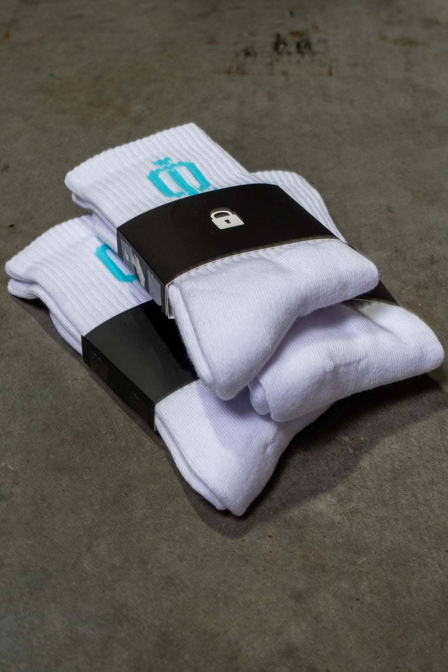 OL SERIES SOCKS 3PK - WHITE FT. ARCTIC BLUE - ACCESSORIESOn Lock Apparel