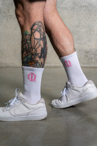 OL SERIES SOCKS 3PK - WHITE FT. PINK - ACCESSORIESOn Lock Apparel