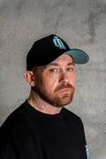OL SERIES STRAP BACK - PITCH BLACK FT. ARCTIC BLUE