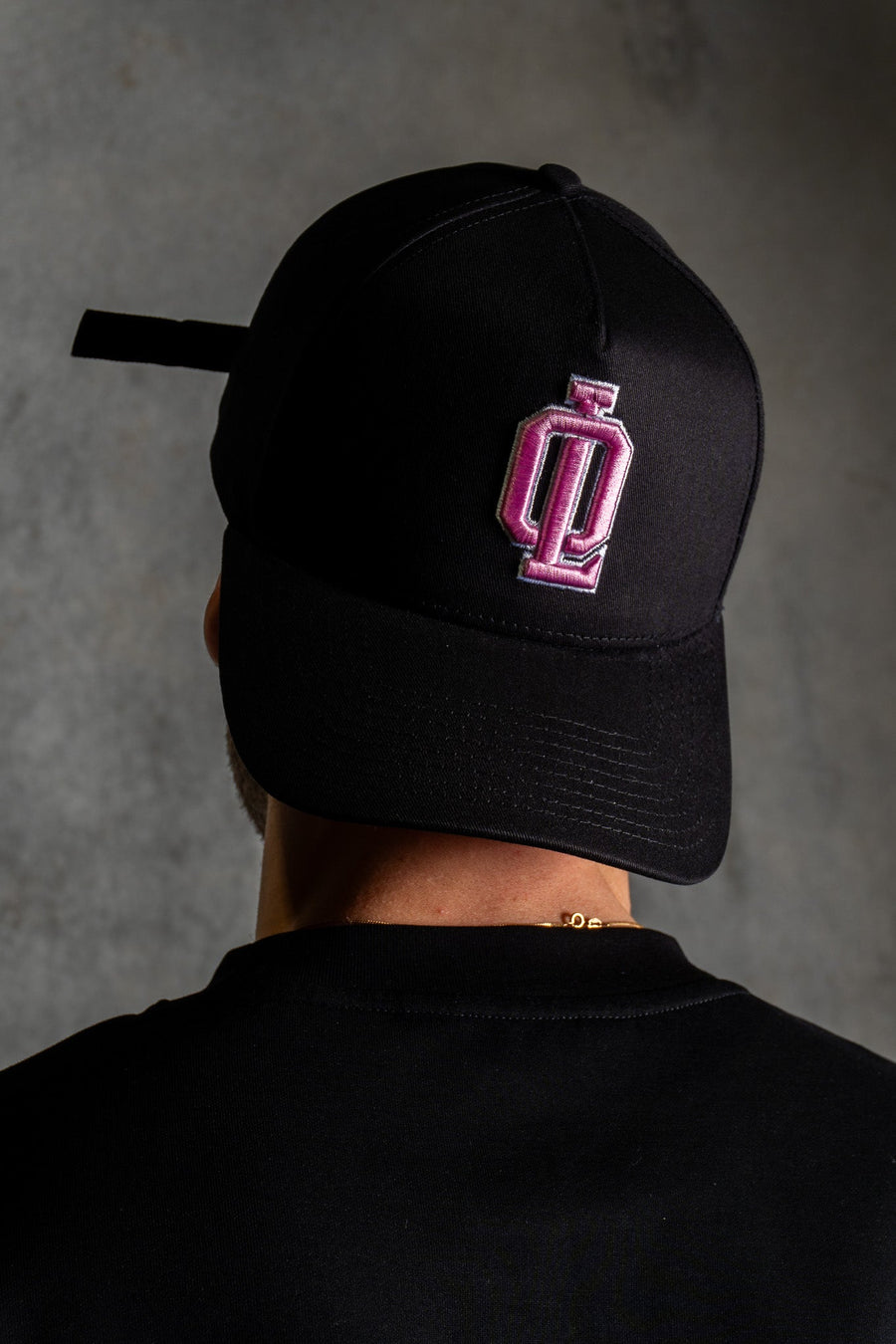 OL SERIES STRAP BACK - PITCH BLACK FT. PINK - On Lock Apparel Default Title HEADWEAR