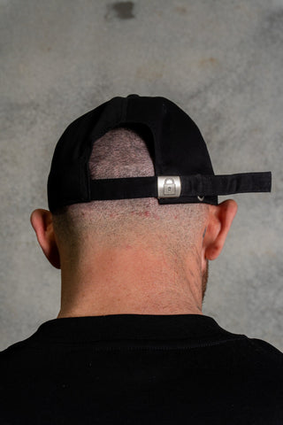 OL SERIES STRAP BACK - PITCH BLACK FT. PINK - On Lock Apparel Default Title HEADWEAR