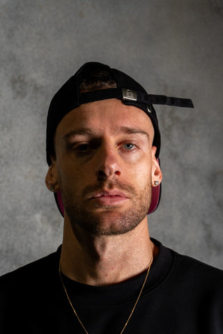 OL SERIES STRAP BACK - PITCH BLACK FT. PINK - On Lock Apparel Default Title HEADWEAR