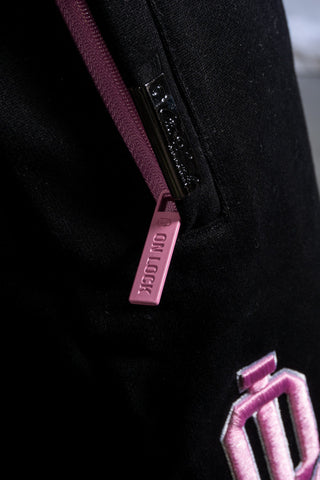 OL SERIES SWEATPANTS - PITCH BLACK FT. PINK - On Lock Apparel XS SWEATPANTS