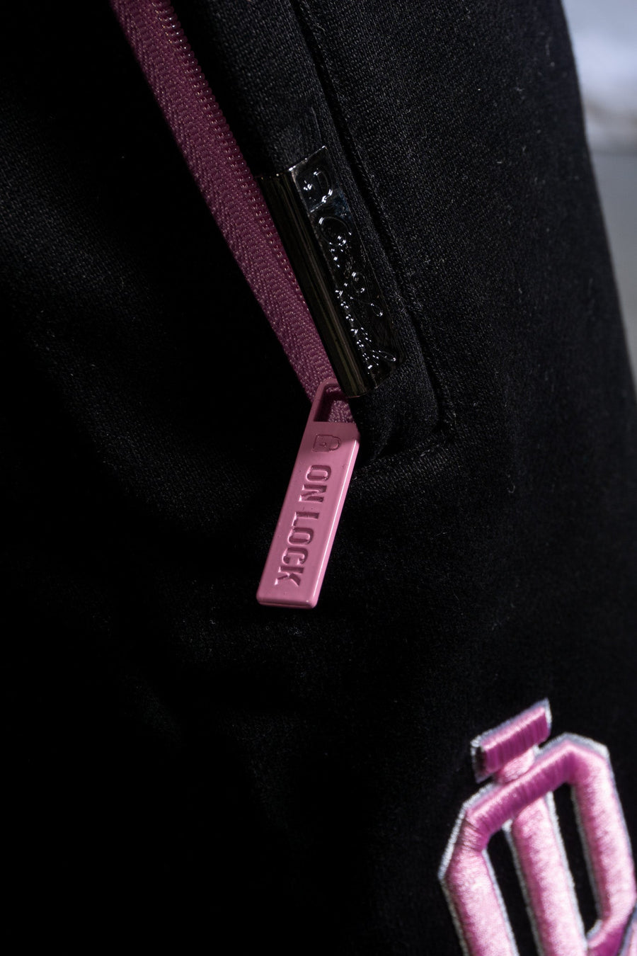 OL SERIES SWEATPANTS - PITCH BLACK FT. PINK - On Lock Apparel XS SWEATPANTS