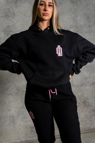 OL SERIES SWEATPANTS - PITCH BLACK FT. PINK - On Lock Apparel XS SWEATPANTS