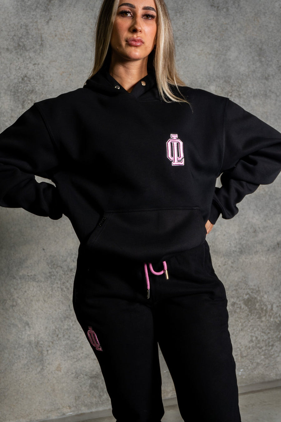 OL SERIES SWEATPANTS - PITCH BLACK FT. PINK - On Lock Apparel XS SWEATPANTS