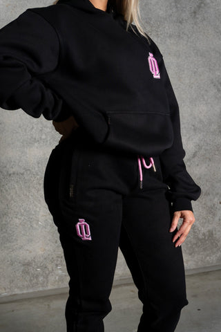 OL SERIES SWEATPANTS - PITCH BLACK FT. PINK - On Lock Apparel XS SWEATPANTS