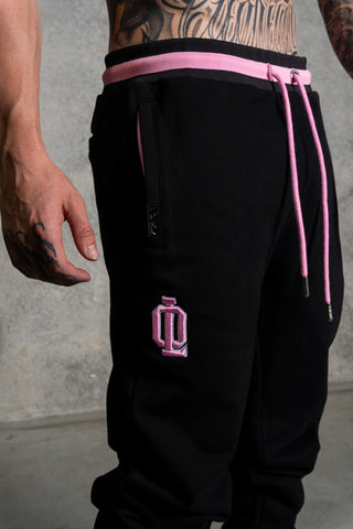 OL SERIES SWEATPANTS - PITCH BLACK FT. PINK - On Lock Apparel XS SWEATPANTS